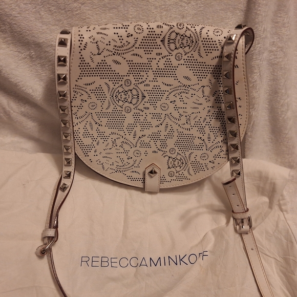 Rebecca Minkoff white Leather laser cut crossbody Bag - Picture 1 of 8